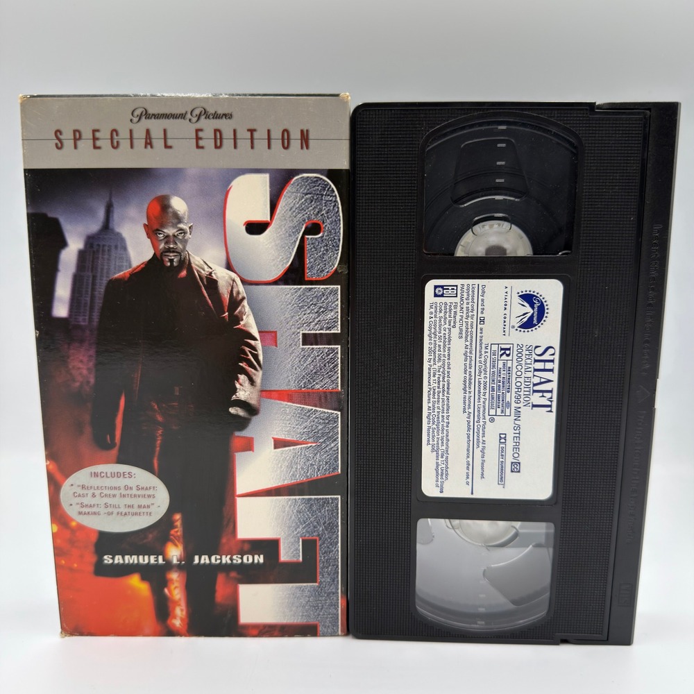 Shaft Special Edition VHS 2000 Samuel L Jackson Paramount Pictures Action Movie